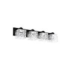 Dainolite VED-294W-MB-CLR Veda 4-Lights 240W Matte Black LED Vanity Light