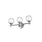 Dainolite ABI-203W-PC Abii 3-Lights 120W Polished Chrome Halogen Vanity