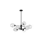 Dainolite ABI-268P-MB-CLR Abii 8-Lights 320W Matte Black LED Pendant