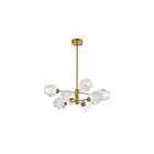 Dainolite ABI-268P-VB-SP-CLR Abii 8-Lights 320W Vintage Bronze Rod Pendant
