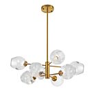 Dainolite ABI-268P-VB-SP-CLR Abii 8-Lights 320W Vintage Bronze Rod Pendant
