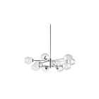 Dainolite ABI-3312P-PC Abii 12-Lights 480W Polished Chrome LED Rod Pendant
