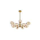 Dainolite ABI-3312P-VB Abii 12-Lights 480W Vintage Bronze LED Rod Pendant