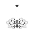 Dainolite ABI-3318C-MB-CLR Abii 18-Lights 720W Black 3-Tier Chandelier
