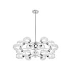 Dainolite ABI-3318C-PC-CLR Abii 18-Lights 720W Polished Chrome 3-Tier Chandelier