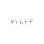 Dainolite ABI-365W-PC Abii 5-Lights 200W Polished Chrome Halogen Vanity