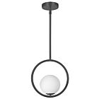 Dainolite ADR-101P-MB Adrienna 1-Light 40W Matte Black halogen Pendant