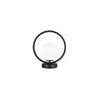 Dainolite ADR-101T-MB Adrienna 1-Light 40W Matte Black Halogen Table Lamp