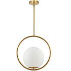 Dainolite ADR-161P-AGB Adrienna 1-Light 60W Aged Brass Incandescent Pendant
