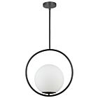 Dainolite ADR-161P-MB Adrienna 1-Light 60W Matte Black Incandescent Pendant