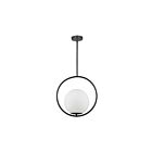 Dainolite ADR-161P-MB Adrienna 1-Light 60W Matte Black Incandescent Pendant