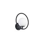 Dainolite ADR-91W-MB Adrienna 1-Light 40W Matte Black Halogen Wall Sconce