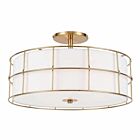 Dainolite ALC-163SF-AGB Alcala 3-Lights 180W Aged Brass LED Semi-Flush Mount