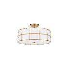 Dainolite ALC-163SF-AGB Alcala 3-Lights 180W Aged Brass LED Semi-Flush Mount