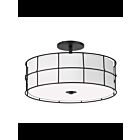Dainolite ALC-163SF-MB Alcala 3-Lights 180W Matte Black LED Semi-Flush Mount