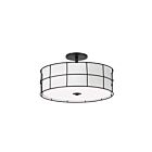 Dainolite ALC-163SF-MB Alcala 3-Lights 180W Matte Black LED Semi-Flush Mount