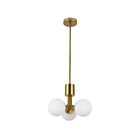 Dainolite AMA-153P-AGB Amanda 3-Lights 75W Aged Brass Pendant