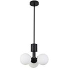 Dainolite AMA-153P-MB Amanda 3-Lights 75W Black Pendant