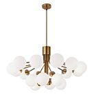 Dainolite AMA-3618C-AGB Amanda 18-Lights 450W Aged Brass 2-Tier Chandelier