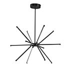 Dainolite ARY-2032LEDC-MB Array 12-Lights 32W Matte Black Rod Pendant