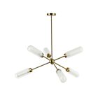 Dainolite BBA-406C-AGB Balbina 6-Lights 360W Aged Brass LED Chandelier