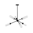 Dainolite BBA-406C-MB Balbina 6-Lights 360W Matte Black LED Chandelier