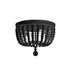 Dainolite BGT-132FH-MB Bridget 2-Lights 120W Matte Black LED Flush Mount