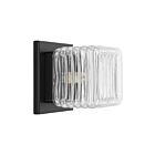 Dainolite BKY-51W-MB-CLR Berkley 1-Light 25W Clear and Matte Black LED Wall Sconce