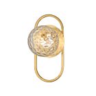 Dainolite BUR-121W-AGB-CLR Burlat 1-Light 25W White and Aged Brass LED Wall Sconce