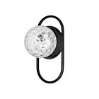 Dainolite BUR-121W-MB-CLR Burlat 1-Light 25W White and Matte Black LED Wall Sconce