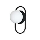 Dainolite BUR-121W-MB-WH Burlat 1-Light 25W White and Matte Black LED Wall Sconce
