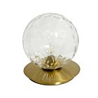 Dainolite BUR-131T-AGB-CLR Dalia 1-Light 60W Aged Brass LED Table Lamp