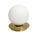 Dainolite BUR-131T-AGB-WH Dalia 1-Light 60W Aged Brass LED Table Lamp