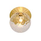 Dainolite BUR-131W-AGB-CLR Burlat 1-Light 60W Clear and Aged Brass LED Wall Sconce
