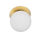 Dainolite BUR-131W-AGB-WH Burlat 1-Light 60W White and Aged Brass LED Wall Sconce