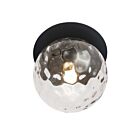 Dainolite BUR-131W-MB-CLR Burlat 1-Light 60W Clear and Matte Black LED Wall Sconce