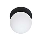 Dainolite BUR-131W-MB-WH Burlat 1-Light 60W White and Matte Black LED Wall Sconce