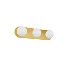 Dainolite BUR-3W-AGB-WH Burlat 3-Lights 75W White LED Vanity Light