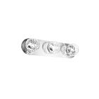 Dainolite BUR-3W-PC-CLR Burlat 3-Lights 75W Polished Chrome LED Vanity Light