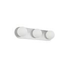 Dainolite BUR-3W-PC-WH Burlat 3-Lights 75W White LED Vanity Light