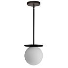 Dainolite BUR-51P-MB-WH Burlat 25W Matte Black Pendant