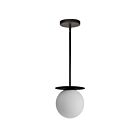 Dainolite BUR-51P-MB-WH Burlat 25W Matte Black Pendant