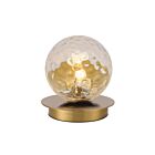 Dainolite BUR-61T-AGB-CLR Burlat 1-Light 25W Aged Brass LED Table Lamp