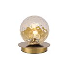 Dainolite BUR-61T-AGB-CLR Burlat 1-Light 25W Aged Brass LED Table Lamp