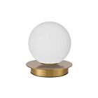 Dainolite BUR-61T-AGB-WH Burlat 1-Light 25W Aged Brass LED Table Lamp