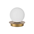 Dainolite BUR-61T-AGB-WH Burlat 1-Light 25W Aged Brass LED Table Lamp