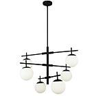Dainolite CAE-306C-MB Caelia 6 Lights 240W Matte Black LED Chandelier