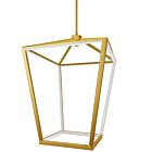 Dainolite CAG-2664C-AGB Cage 12-Lights 60W Aged Brass Rod Pendant