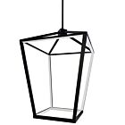 Dainolite CAG-2664C-MB Cage 12-Lights 60W Matte Black Rod Pendant