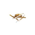 Dainolite CAY-1630LEDFH-AGB Carly 43W Aged Brass LED Flush Mount
